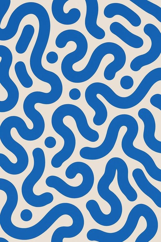 Décor de vitrine : motif bleu
