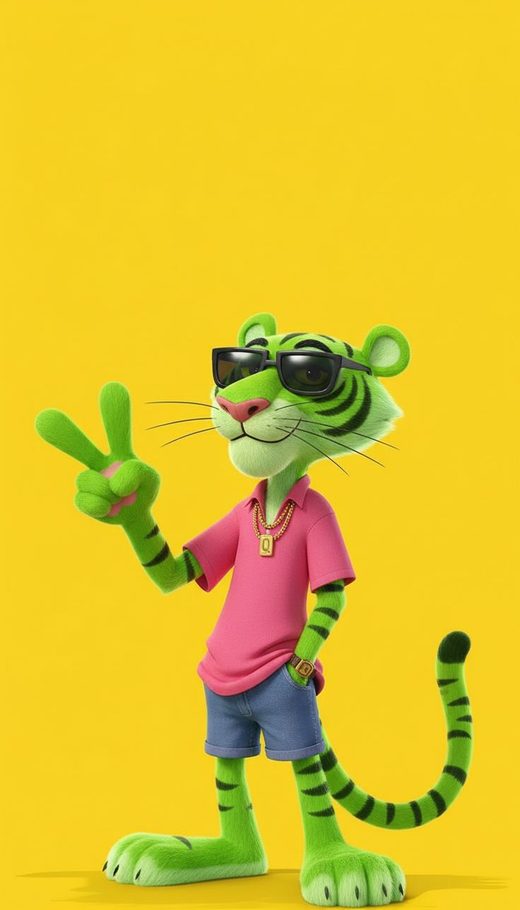 Décor de vitrine : tigre
